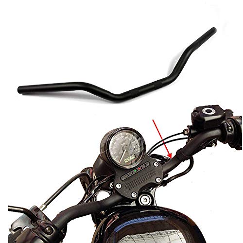 Motorcycle Hanger 1 inch 25mm Ace Cafe Racer Clubman Handlebar Handle bars handlebars Bar compatible with Harley Sportster XL883 XL1200(Black Low)