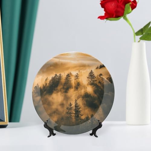Plato decorativo de porcelana hueso blanco 7 pulg miniatura 6
