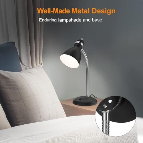 image for LEPOWER Metal Desk Lamp, Adjustable Goose Neck Table Lamp, Eye-Caring 