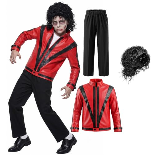Michael Thriller Jacket Costume for Ki-ds Boys Halloween Costumes Girls XL