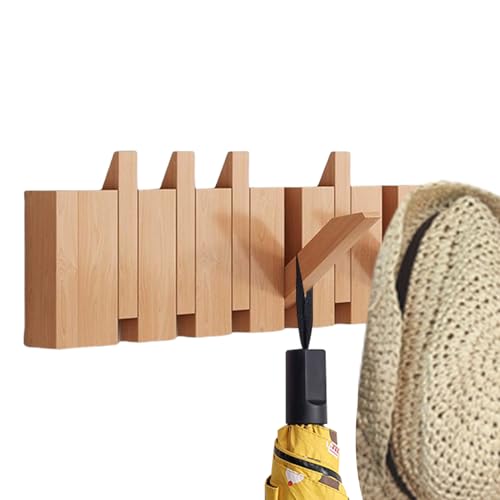 Porte-manteau piano – Crochet décoratif en bois, organiseur de vêtements | 45 x 14,5 cm cintre mural avec forte capacité de charge, support créatif pour...