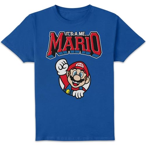 Zavvi Nintendo Super Mario Varsity Mario Unisex T-Shirt - Blue L