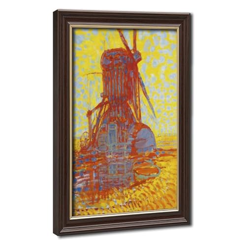 Piet Mondrian Mill in Sunlight impression toile tableau decoration murale bureau 20x30