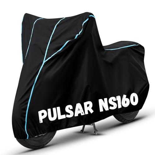 Image of Bike Cover for Pulsar NS160 100% Waterproof, Dustproof & Scratch Resistant| Fully Bottom Elastic UV Resistant Heavy Duty Body Cover | All Weather Outdoor Use