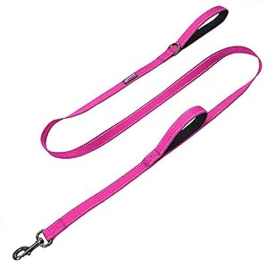 Max and Neo Hundeleine Pink Reflektierend Doppelgriff 1,8 m