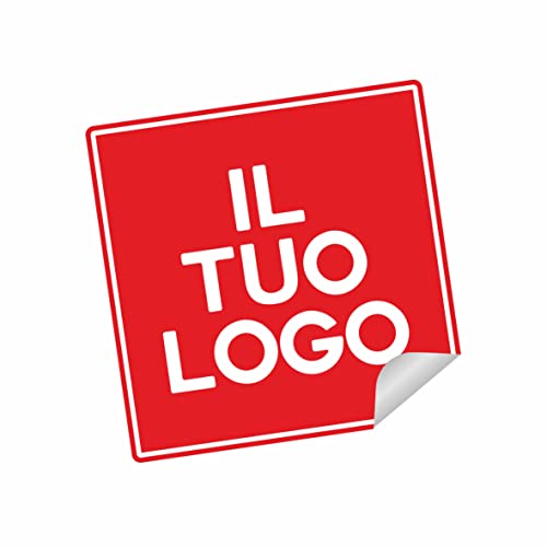 Adesivi Personalizzati – 100 Pezzi, Scegli Tra Carta O Plastica, Formato Quadrato 10x10 Cm, Made In Italy