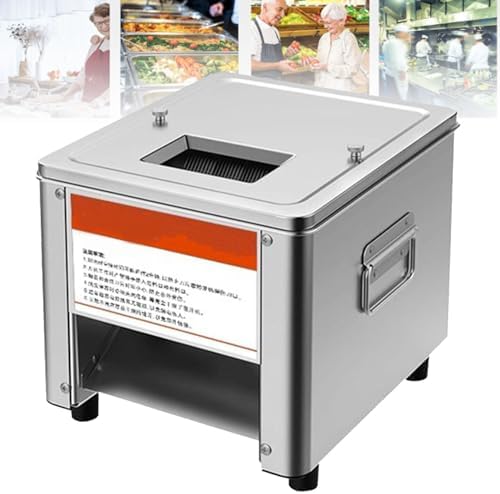 Commercial Electric Meat Cutter Machine, 850W Heavy Duty Stainless Steel Meat Slicer for Boneless Meat & Soft Vegetables, Professional Kitchen Equipment