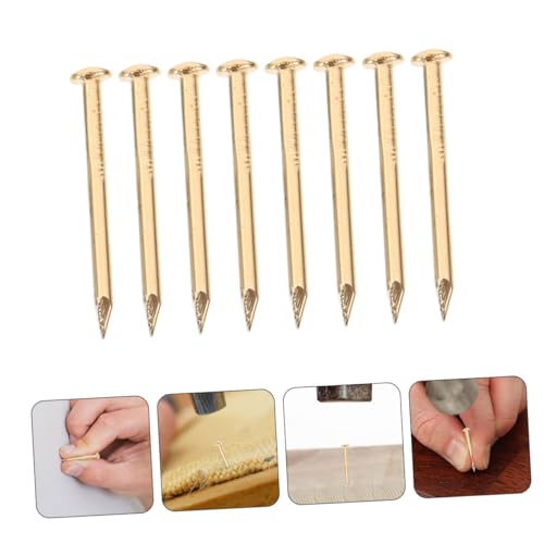 200 clavos de cobre para fijación con cabeza redonda para proyectos de bricolaje, carpintería, reparación de muebles y manualidades miniatura 5