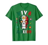 Viva Chemise mexicaine drapeau mexicain crâne homme femme garçon tenue T-Shirt