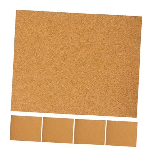 OSALADI 5pcs Self Adhesive Cork Board Tiles for Wall Decor Natural Cork Soundproofing Panels for Home Office School Multi Use Coasters Easy Installation