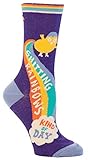 Blue Q Women's Novelty Crew Socks - Sh-tting Rainbows (Women's Size 5-10)