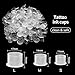 Tattoo Ink Caps Large - Autdor 1000Pcs Tattoo Cups 17mm Disposable Tattoo Ink Cups With Base Microblading Pigment Caps for Tattoo Permanent Makeup Container Cap Tattoo Accessories Tattoo Supplies