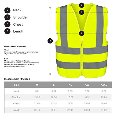 Buying Guide GripGlo Reflective Safety Vest, Bright Neon Color with 2
