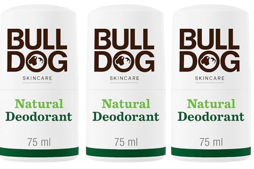 Bulldog Skincare Original Mens Deodorant Stick 72ml Herbal Aromatic Scent Natural Deodorant for Men 3 Pack
