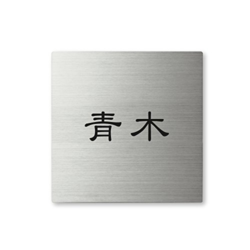 丸三タカギ ネームプレート 表札(彫り込み済) スクアド SQS-S-1-1-青木 彫り込み名字: 青木 【完成品】