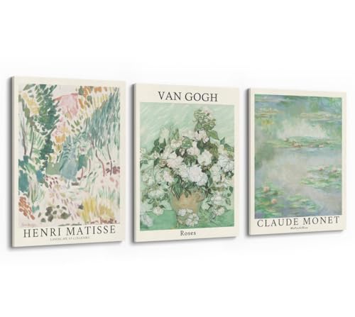 MINI ZOZI Sage Green Canvas Framed Wall Art Set Of