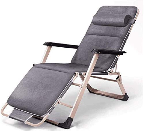 Chaise longue inclinable zéro gravité lot de 2 avec coussin réglable pour terrasse et patio 178x52cm