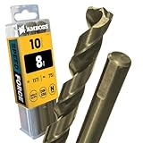 10x Spiralbohrer Speed Force Ø8.0 mm - HSS-E DIN 338 für Stahl, Baustahl, Alu, Buntmetalle AMBOSS WERKZEUGE® Bohrer Bleche, Profile - Sechskant f. Bohrmaschine, Akkubohrer, Standbohrmaschine