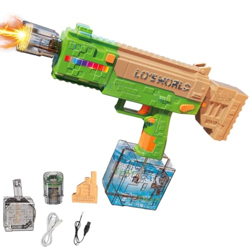Image of VikriDA Automatic Electric Water Blaster with Continuous Firing & LED Lights High-Power Long Range Water Cannon for Kids & Adults Perfect for Beach Trips, Poolside Games & Outdoor Summer Water Play