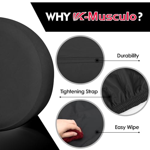 Image of K-Musculo Spare Tire Cover, RV Spare Tire Cover, Waterproof Anti-UV Tire Cover RV Accessories for RV /Truck /Trailer /SUV. (Black 24 inch-26 inch Dia)