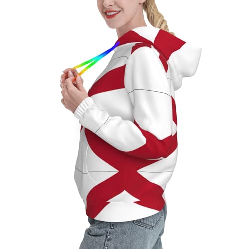 Sweat à capuche Alabama femme imprimé pull doux et extensible avec poche - 2