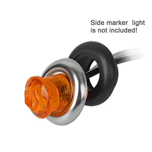 Partsam 3/4" Round Stainless Steel Trim Ring Bezel For 3/4" Accent Marker Lights And All 3/4" Round Marker Clearance Lights (Pack Of 100) #TOP4