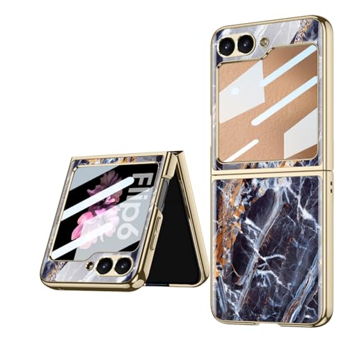 Housse Galaxy Z Flip 6 5G étui luxe finition marbre peinte