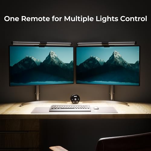 Quntis Monitor Light Bar with Remote, Eye-Care No Glare Computer Light for Curved Flat Monitor, Adjustable Brightness & Color Temperature, Space Saving Desk Accessories for Home Office Reading Gaming - Image 6