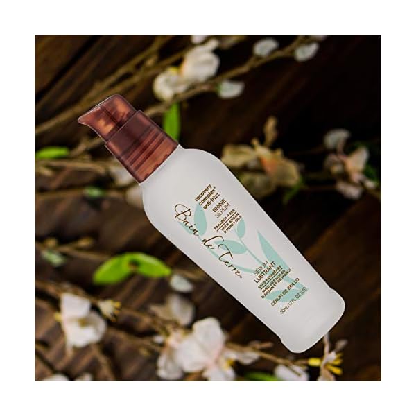 Bain de Terre Recovery Complex Anti-Frizz Silky Shine Reparative Serum | Eliminate Frizz & Create Instant Shine | Argan & Monoi Oils | Paraben Free | Color-Safe | 1.7 Fl Oz