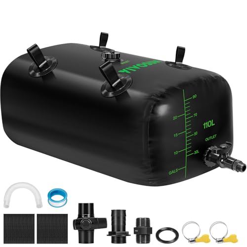 VIVOSUN 110 L/30 Gal Water Storage Bladder, Foldable and Portable Water Tank, Water Storage Bag Containers for RV, Camping, Garden, Irrigation, Drought Resistance, Firefighting