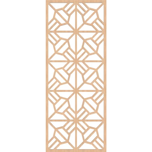 Image of 13 3 /8 inchW x 34 3 /8 inchH x 1 /4 inchT Auburn Decorative Fretwork Wood Wall Panels, Hickory
