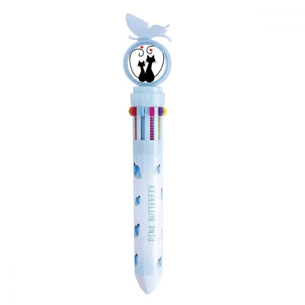 Stylo à bille rétractable Saint-Valentin pour les amoureux des chats