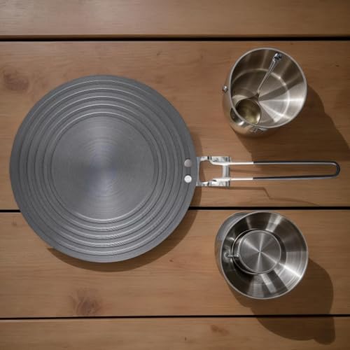 Placa adaptadora de inducción con mango plegable para estufas y cafeteras 7