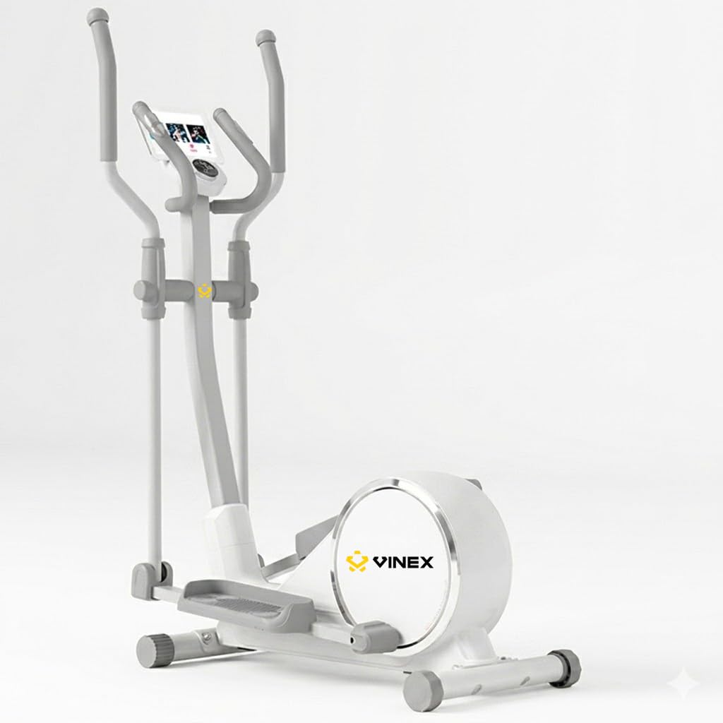 VINEX Elliptical-Superia LED Screen Display Home Use Max User Weight 120 Kg for Home Use with 8 to 16 Levels of Resistance Cross Trainer-image-31
