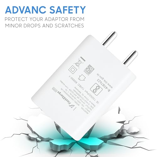 Image of Hoerrye Vivo Type C Flash Charging Adapter Compatible With Vivo T3 Ultra,T3 Pro,T3 Lite,T3X,T3,T2,Y29,Y300,Y18T,Y300+,iQoo 13,12,Neo9 Pro,Neo 10R,Z9S,Z9S Pro USB C 44 Watt Mobile Fast Charger,White