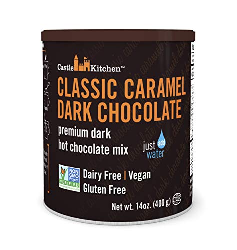 Castle Kitchen Caramel Dark Hot Chocolate - Premium Plant Based, ...