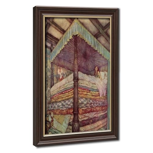 Impression sur toile La Princesse et le Pois par Edmund Dulac idée cadeau art
