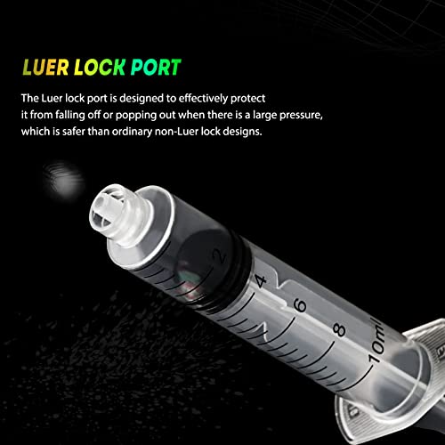 SHAOTONG 10mL Syringe with 21 Gauge 1.5 Inch Needle Lab Disposable Sample Injection Syringes, 20 Pack