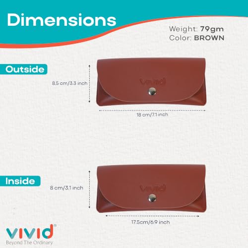 Image of VIVID Unisex Specs Snap Button Eyewear Dabbi Faux Leather Soft Case Cover