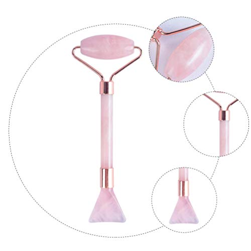 FRCOLOR Rolo de pedra de beleza facial de jade, massageador de pele, terapia de tratamento para rost