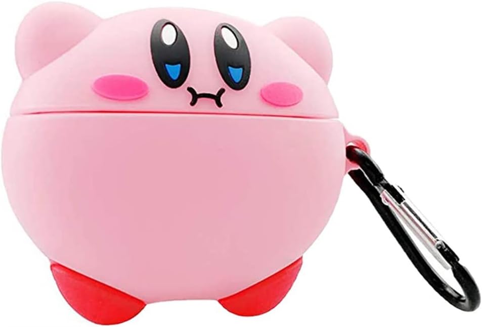 Cartoon Case Compatible with New Apple AirPods (3rd Generation) Case Cover Silicone Shockproof Slim Ultra Thin Cute Protective Case Anti-Fall Headphone Case for New Apple AirPods (Pink Monster)