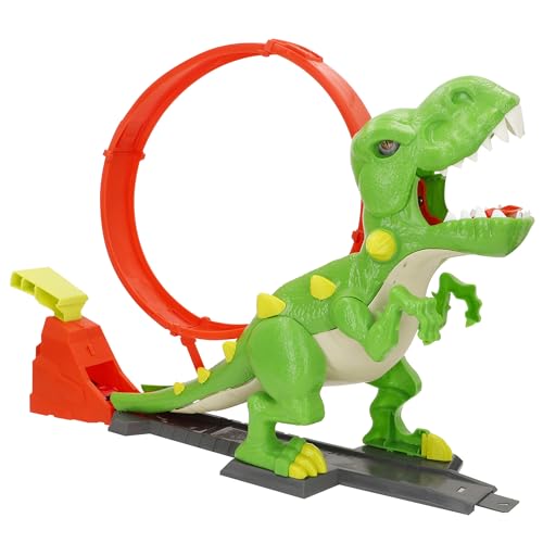 ColorBaby Teamsterz Pista lanzadora Coches, Looping y Dinosaurio, Tamaño Gigante, Incluye 1 Coche metálico, Funcionamiento Manual sin Pilas, Juguete Infantil, para niños y niñas Desde 3 años (39497)