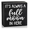 It's Always a Full Moon in Here - Funny Bathroom Wooden Box Wall Art Sign, Black Wooden Box Farmhouse Bathroom Washroom Decor Plaque, for Family Home Bathroom Office Desk Decor 6"x6" It's Always a Full Moon in Here - Funny Bathroom Wooden Box Wall Art Sign, Black Wooden Box Farmhouse Bathroom Washroom Decor Plaque, for Family Home Bathroom Office Desk Decor 6"x6"
