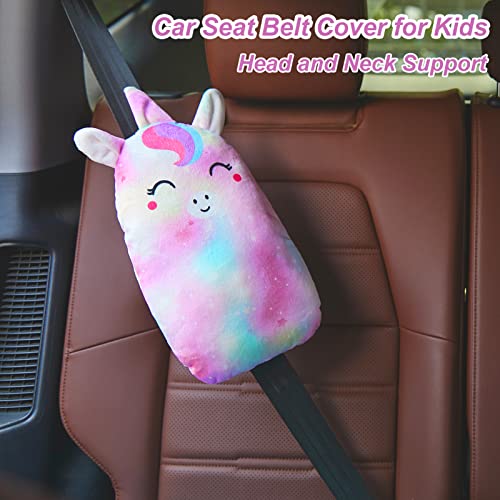 image for FIODAY Car Seat Belt Covers for Kids Unicorn Seat Belt Pillow Soft Sea