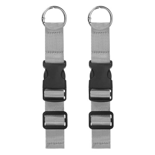 Image of M METERXITY 2-Pack Add A Bag Luggage Strap, Adjustable Suitcase Belt for Connecting Handbag /Backpack /Jacket, Luggage Connector [Dark Gray]