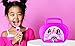 eKids Barbie Sing Along Boombox with Microphone, Built in Music, Flashing Lights, Real Working Mic for Kids Karaoke Machine, Connects Mp3 Player Aux in Audio Device
