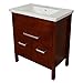 Bellaterra Home 203151B 29.9 in Single sink vanity-wood-walnut finish