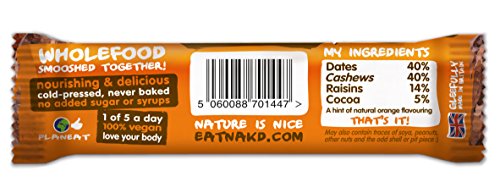 Nakd Bars, Cocoa Orange Raw Fruit And Nuts, Gluten Free, Vegan, 18 Count #TOP2