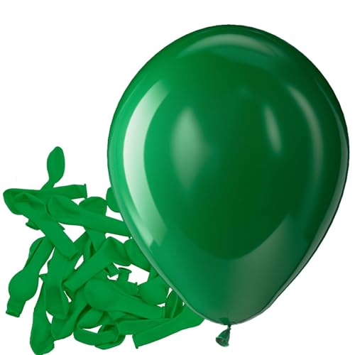 Bezente Green Balloons Latex Party Balloons - 150 Pack 5 inch Matte Small Dark Green Helium Balloons for Birthday Bridal Shower Christmas St. Patrick's Day Jungle Safari Theme Party Decorations