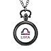 Produktbild None Brand Zodiac Waage Zeichen Taschenuhr Gravur Fob Quarz Anhänger Halskette mit Kette für Männer Frauen lmjec2m1w9cs, lmjezhu2xnxq, Schwarz , Einheitsgröße
